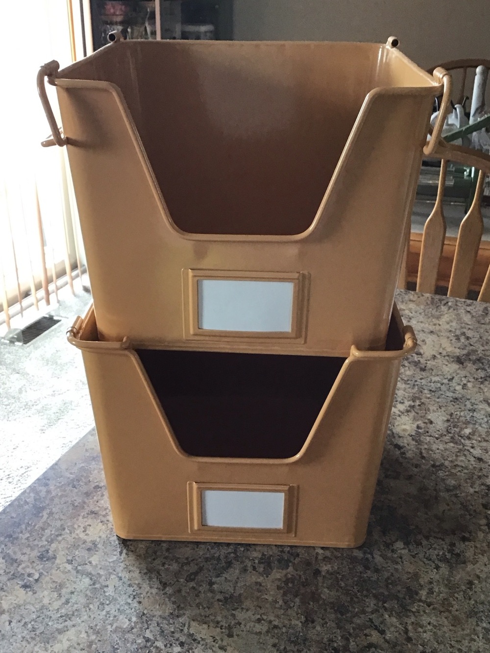 Target Metal Stackable Storage Bins in Mustard Yellow